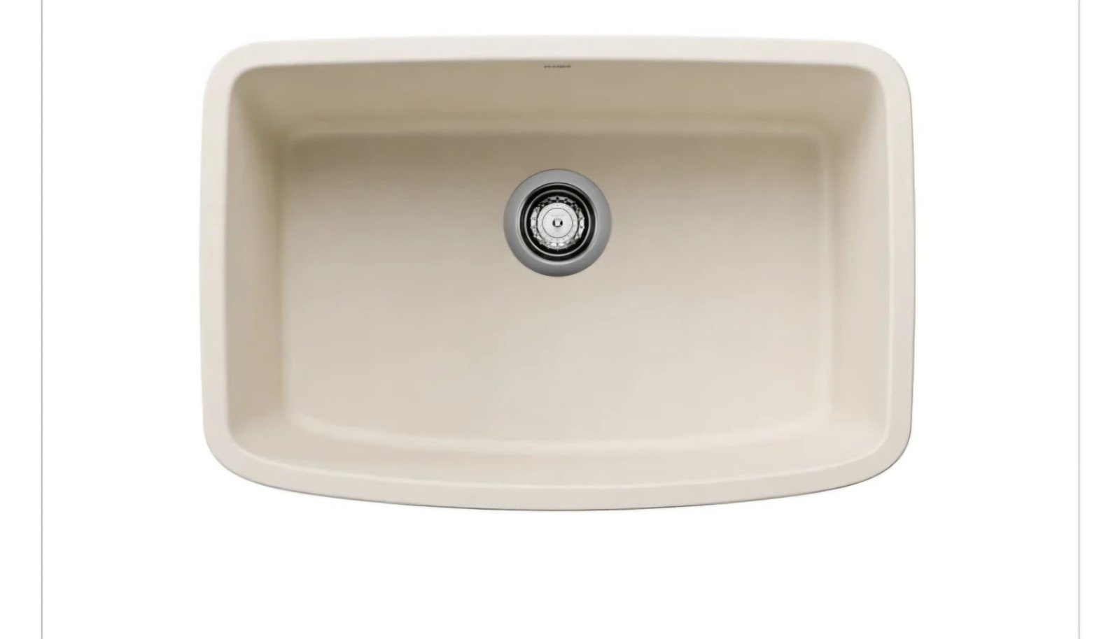 OPEN BOX Blanco Valea 443090 27″x 18″ Undermount Granite Kitchen Sink SOFT WHITE