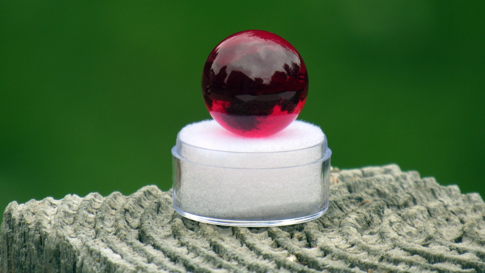 Ruby Ball 20mm Sphere, Corundum, Anxiety Relief, Everyday Carry, Gift