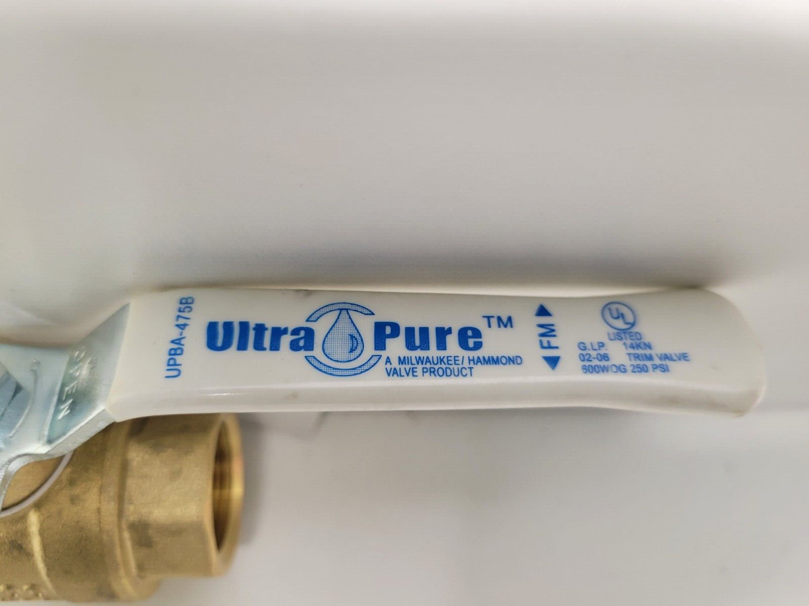 NEW OLD STOCK! ULTRA PURE MILWAUKEE 3/4″ BRASS BALL VALVE UPBA-475B