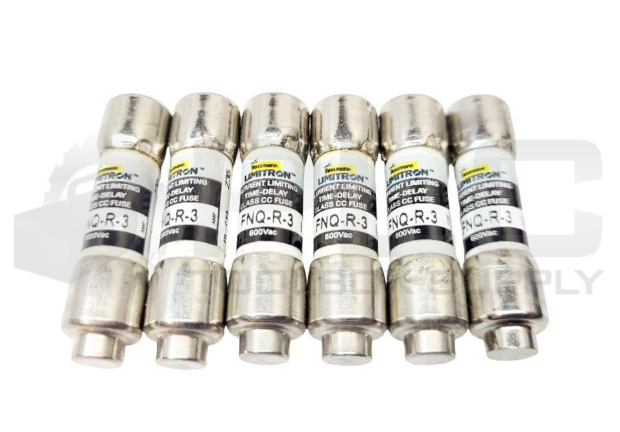NEW LOT OF 6 BUSSMANN FNQ-R-3 LIMITRON CURRENT LIMITING TIME-DELAY 600VAC *
