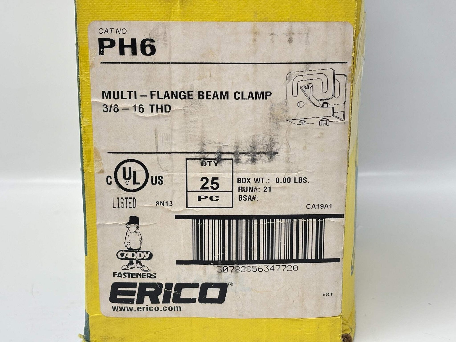 25PK nVent CADDY PH6 Multi‑Purpose Purlin Clamp (¾–2″ Flange)