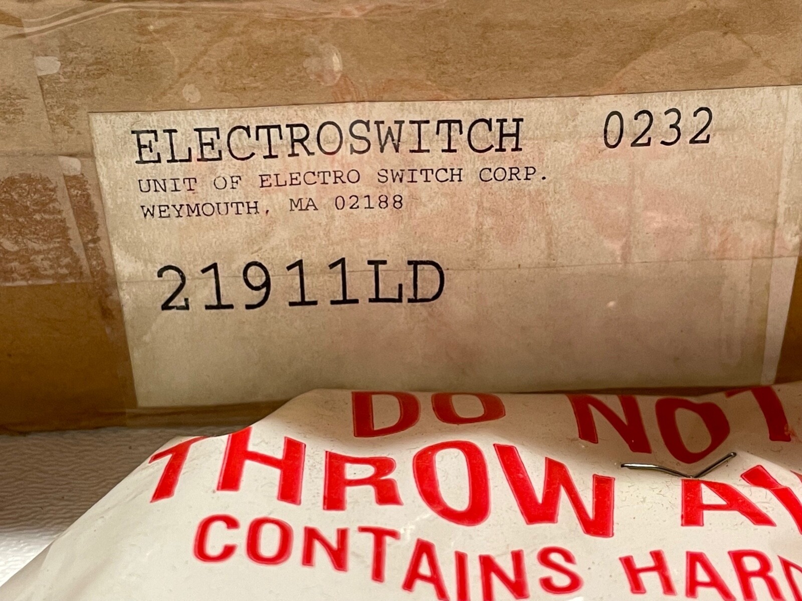 Electroswitch 21911LD Rotary Switch 10-A 125-VAC