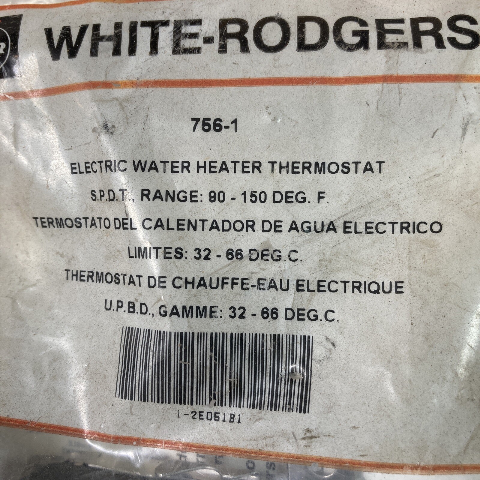 Lot of 3 New White Rodgers 756-1 Hot Water Heater Thermostat New