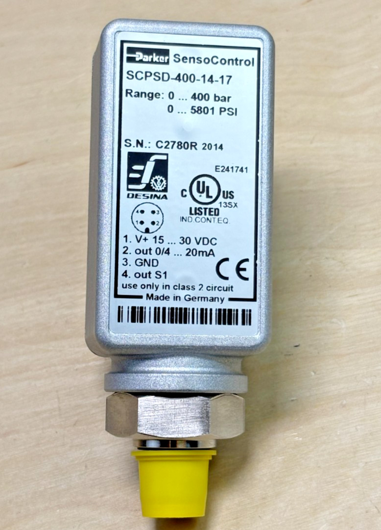 Parker SensoControl SCPSD-400-14-17 Pressure Controller, 0-400 Bar, 0-5801 PSI