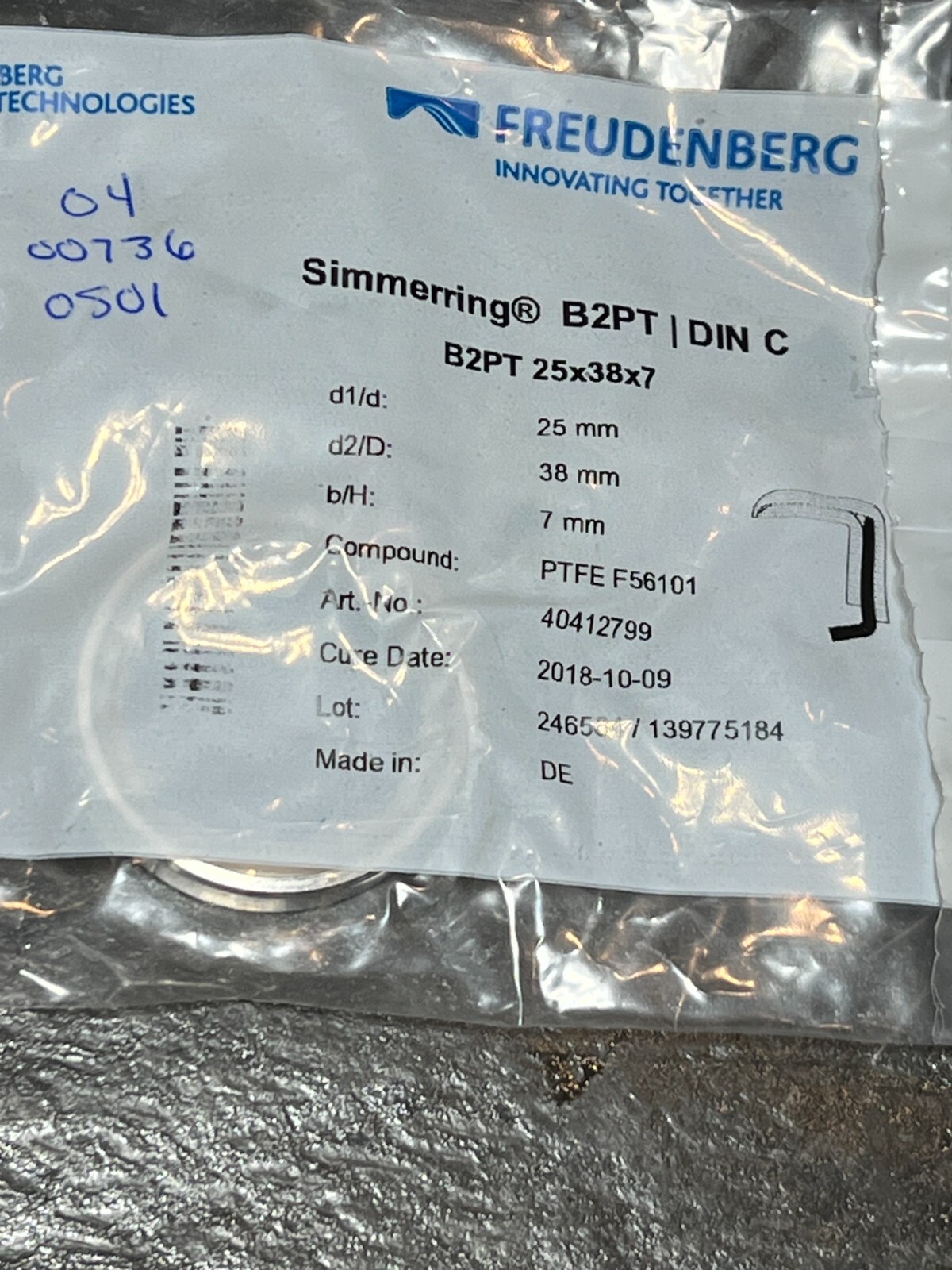 freudenberg 40412799 seal nos