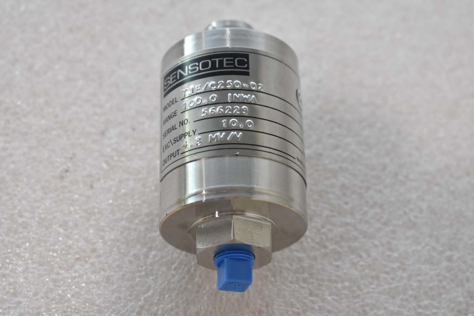 HONEYWELL SENSOTEC TJE/C250-02 PRESSURE TRANSDUCER, RANGE: 100.0 INWA