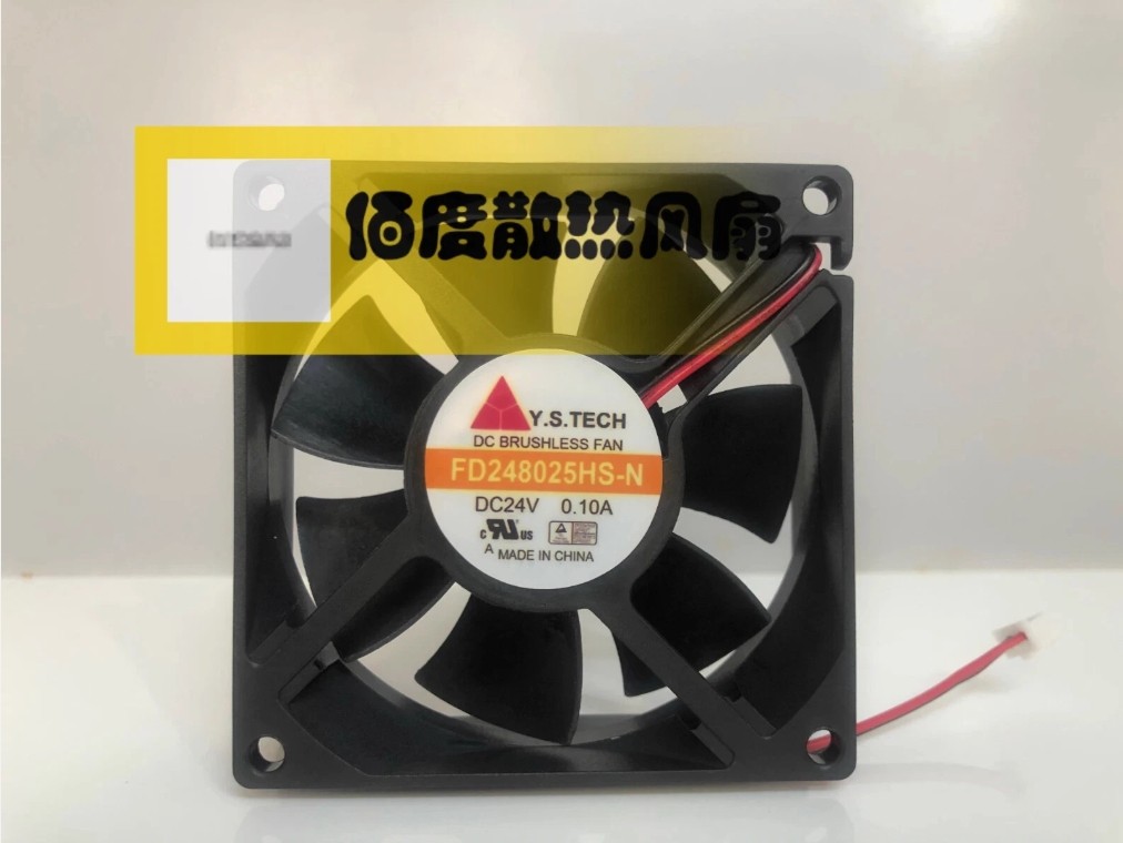Y.S.TECH FD248025HS-N DC24V 0.10A 8CM 8025 2-Wire Cooling Fan