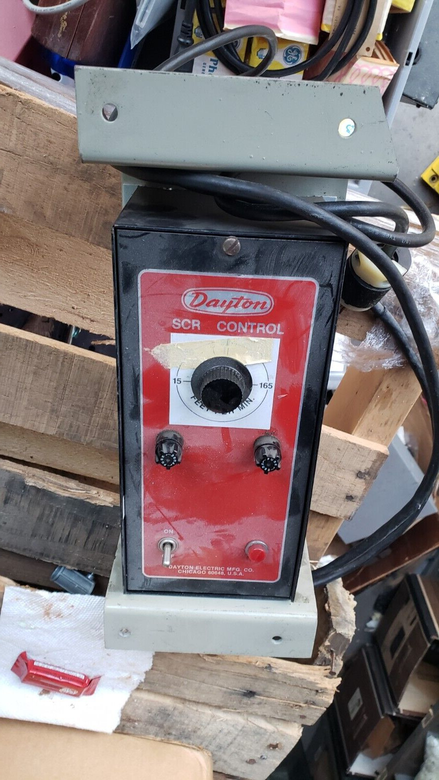 NICE Mounted Dayton Control Box SCR Feet per Minute 15 – 165 Dial rotary 5×485 ?