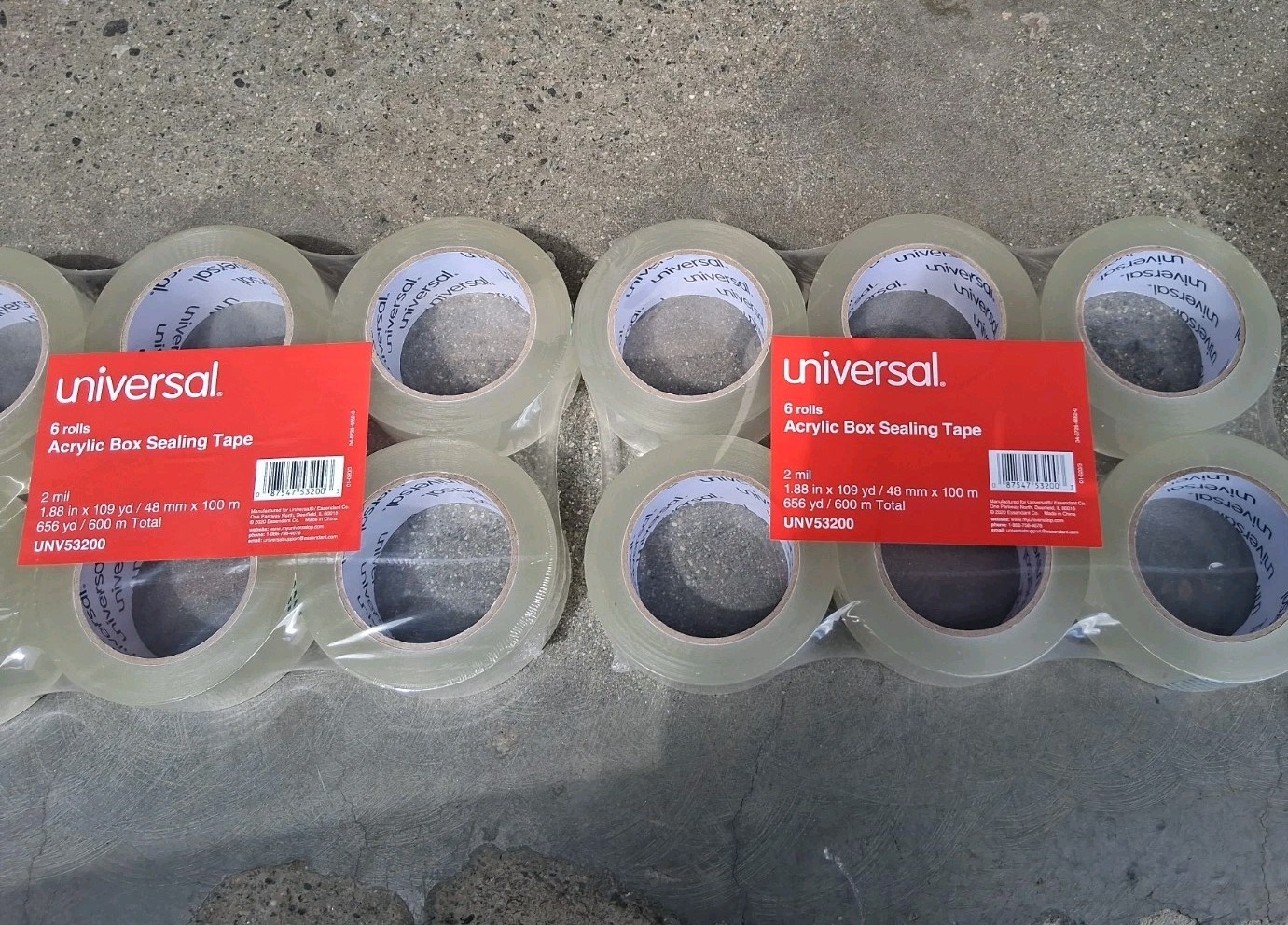 12 Rolls Clear Packing Tape: 1.9 mil Thick, 1.88″ Wide x 110 Yards Long Each