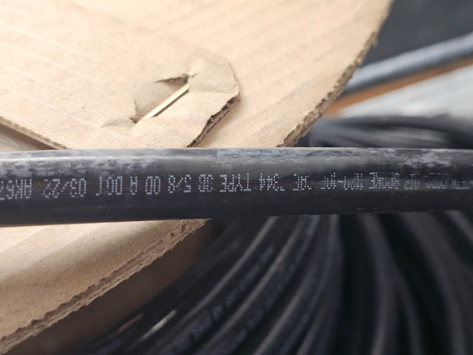 Parker 1120-10B 150ft. Air Brake Tubing, 5/8in. Od, Type B Black Polyester Braid