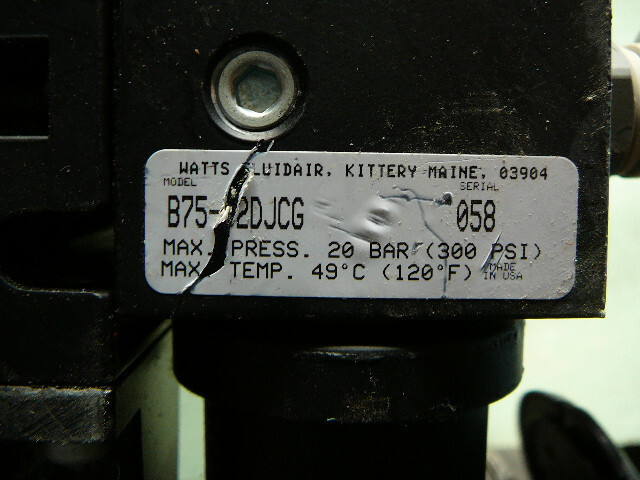 WATTS SOFT START VALVE SS75-02M 150PSI & B75-02DJCG PNEUMATIC REGULATOR 300PSI