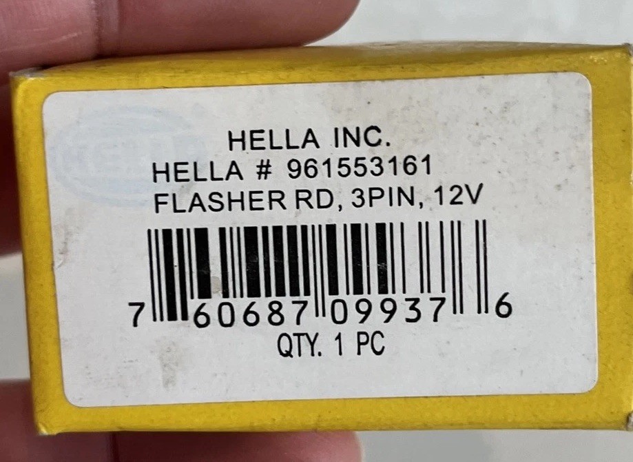 HELLA 961553161 Flasher 12V 3 Pin Rnd, Multi