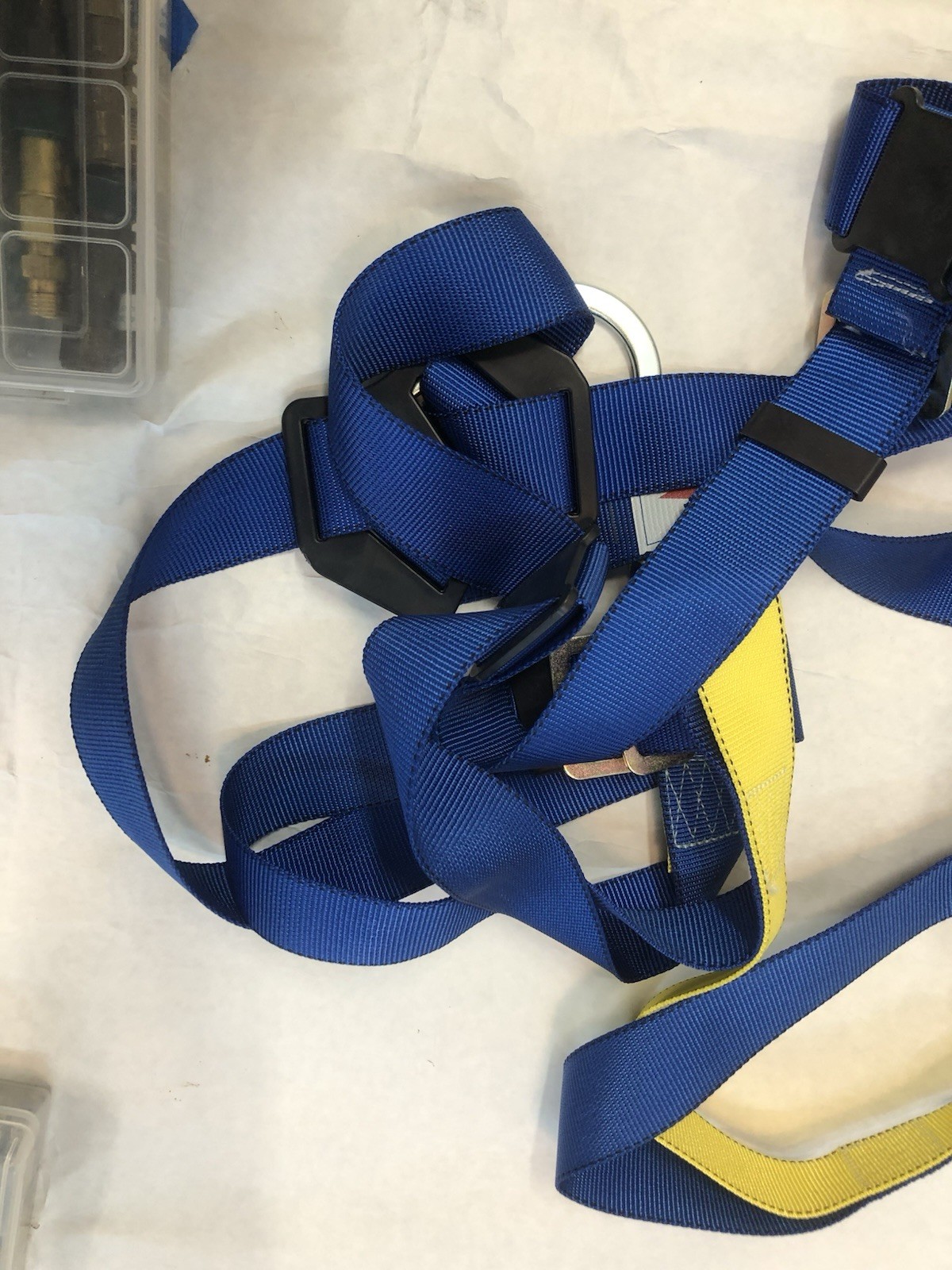 Protecta AB17510-standard Full Body Safety Harness Set Blue 2 ft Lanyard
