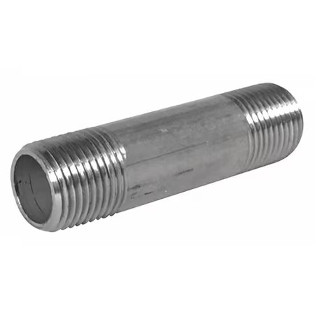 1/4″ Mnpt X 4″ Tbe Stainless Steel Pipe Nipple Sch 80, Thread Type: Npt, E4bnb07