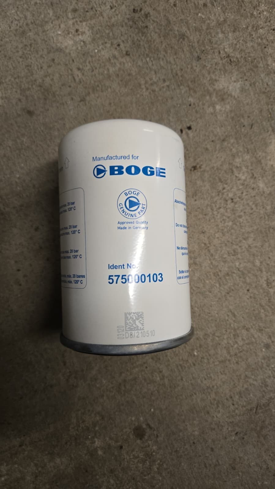 BOGE air compressor Oil separator Filter Kit 575000103 575092702 (BX29)