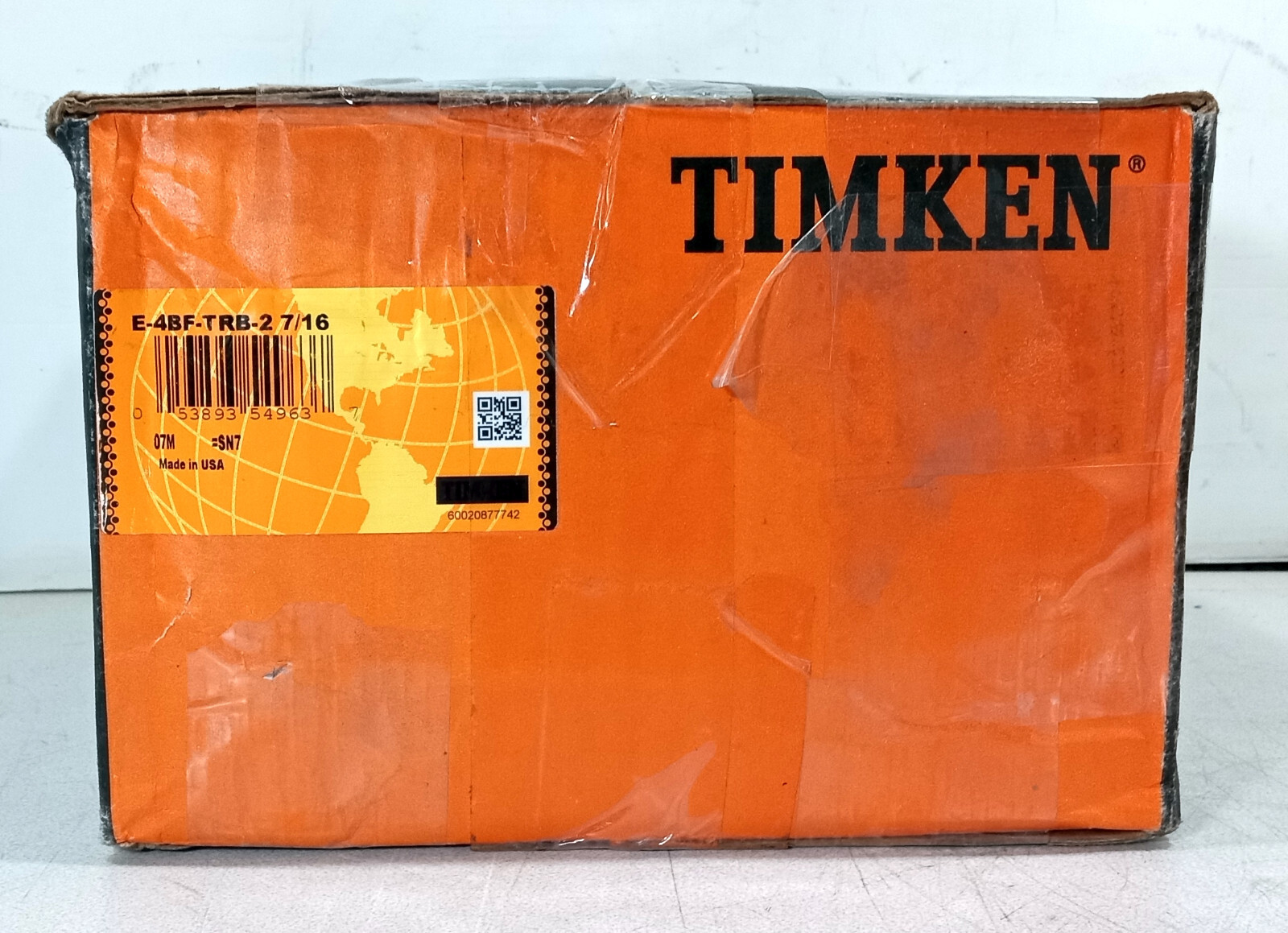 1 NEW TIMKEN E-4BF-TRB-2 7/16 4 BOLT SQUARE ROLLER BEARING NIB ***MAKE OFFER***