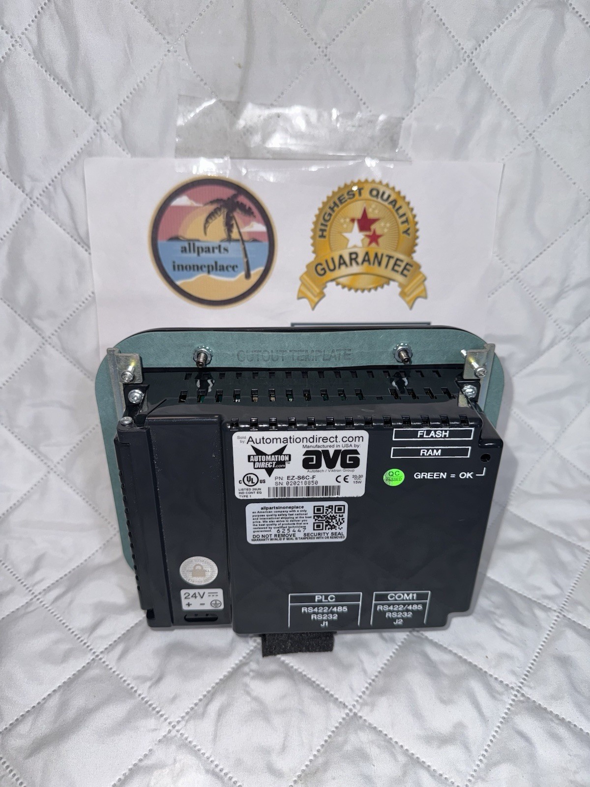 AVG AUTOMATION DIRECT TOUCH SCREEN EZ-S6M-F EZS6MF Autotech Viktron Group (USED)