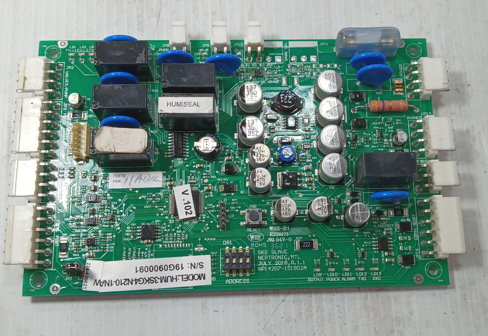 1 USED NEPTRONIC NP14207-151902A MOD HUM-3SKG4-N210-1NAW BOARD ***MAKE OFFER***