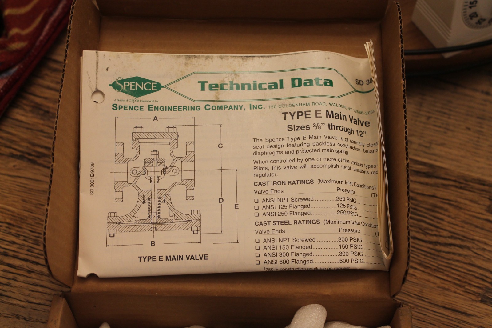 Spence Engineering 07-07749-00 Repair Kit 1″ E Main