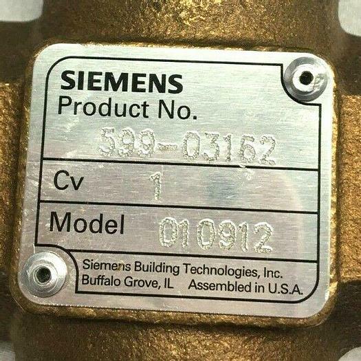 Siemens Flowrite 2 Way Valve 599 Series 010912, 599-03162 NIB Free Shipping