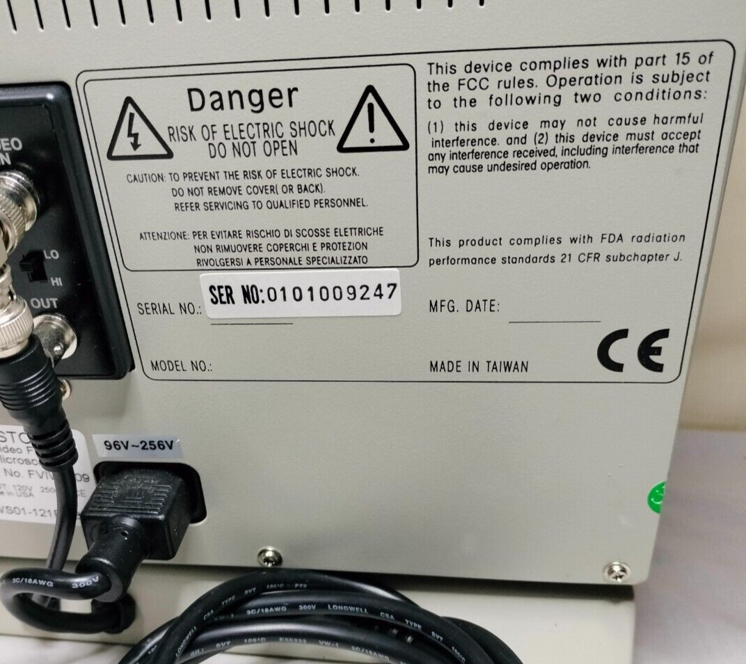 Westover FVIW-409 FVIW409 Video Fiber Microscope S/N: 0101009247 Made in Taiwan