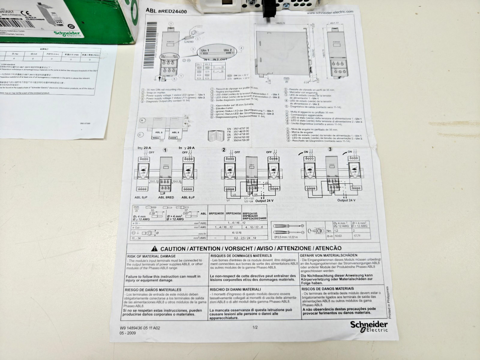 ABL8 RED24400 Schneider Electric Redundancy Module – 40A – for Regulated SMPS