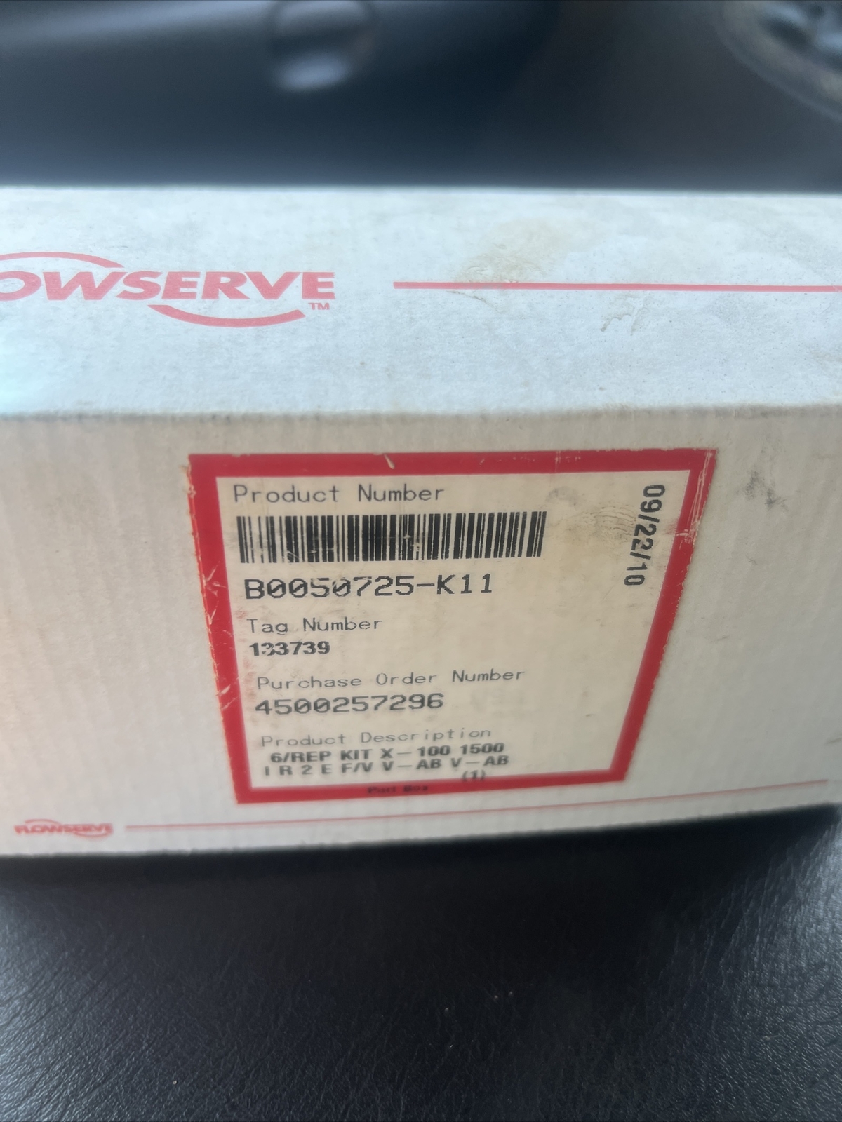 FLOWSERVE, B0050725-K11, REPAIR KIT, 13B1500N33-01, X-100 1500 9TKZ (22260)