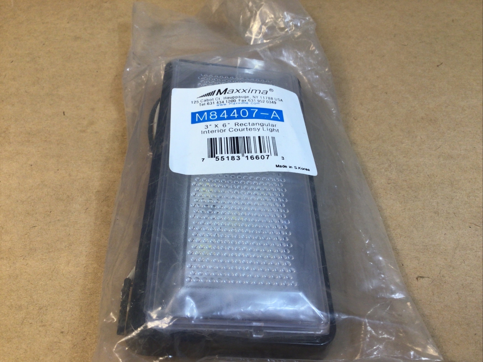 Maxxima M84407-A 3” X6” Rectangular Interior Compartment ￼Led Light 200 Lumen