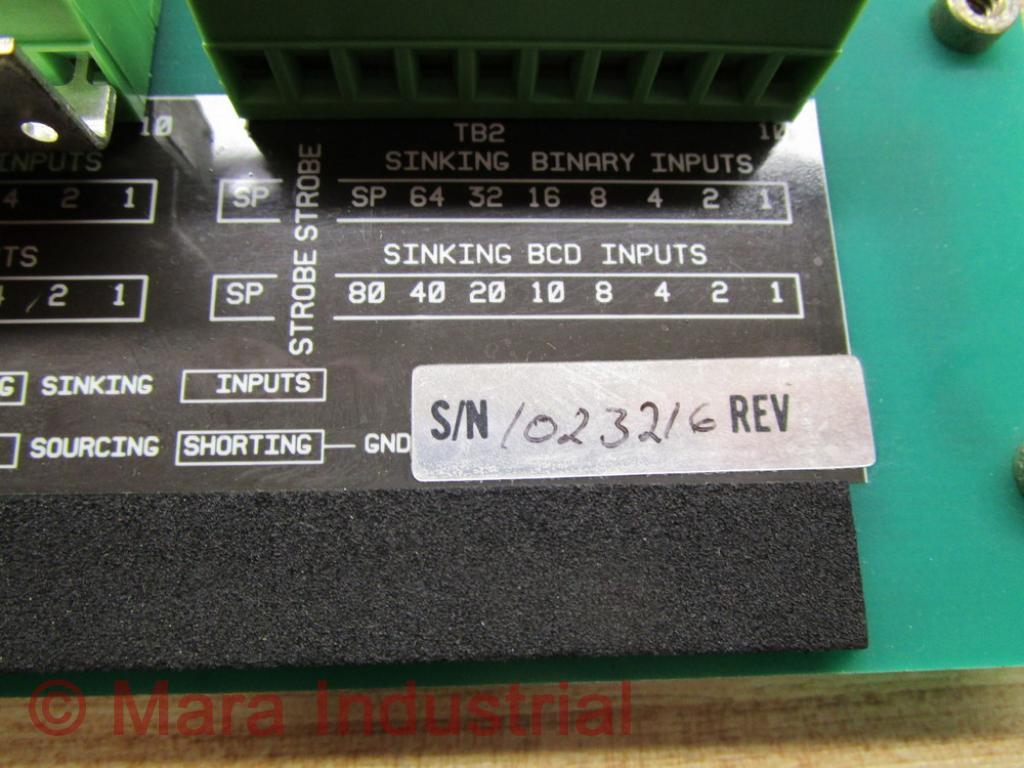 Cincinnati Electrosystems 5003-504 PC Board Rear Panel