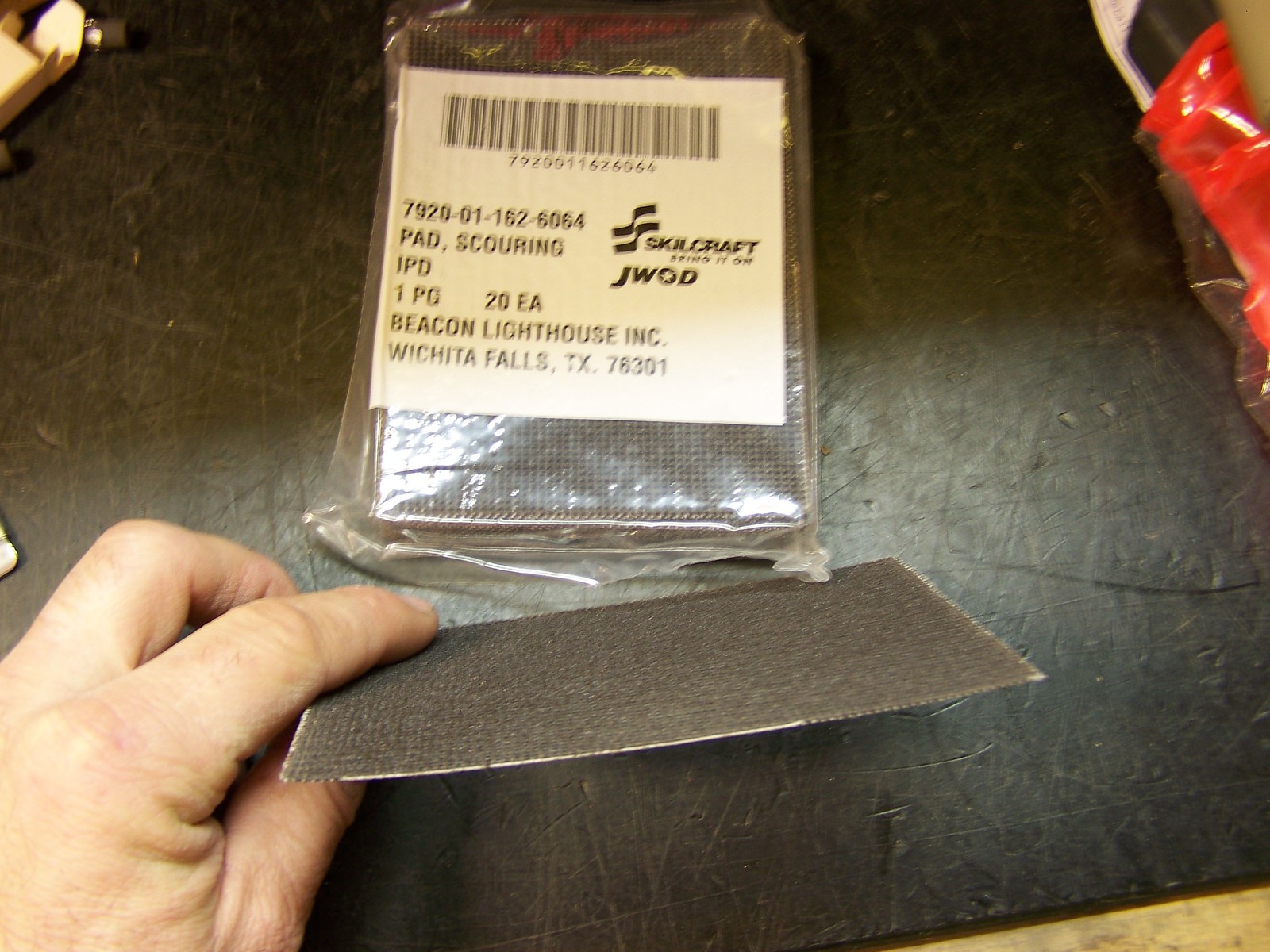 scouring pad skilcraft lot of 20 sand screen paper 4 x 5 1/2 JWOD griddle screen