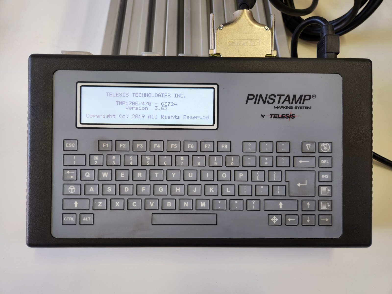 Telesis PinStamp TMP1700 Marking Head, TMC470 Controller and Stand