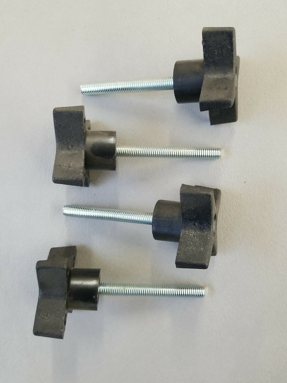 (4) M6x1.0x50 ,6mm Male Threaded Plastic Head Screw Knob Black