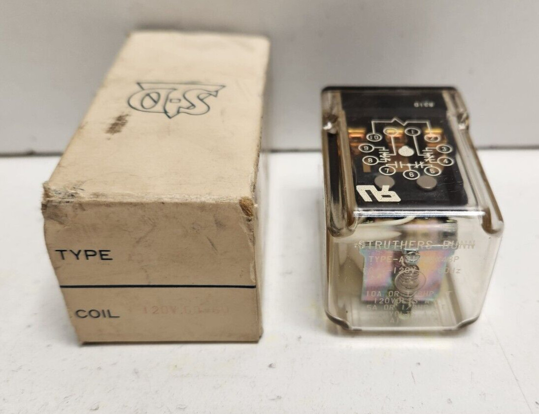 NEW OLD STOCK! STRUTHERS-DUNN 120V COIL RELAY A314XCX48P