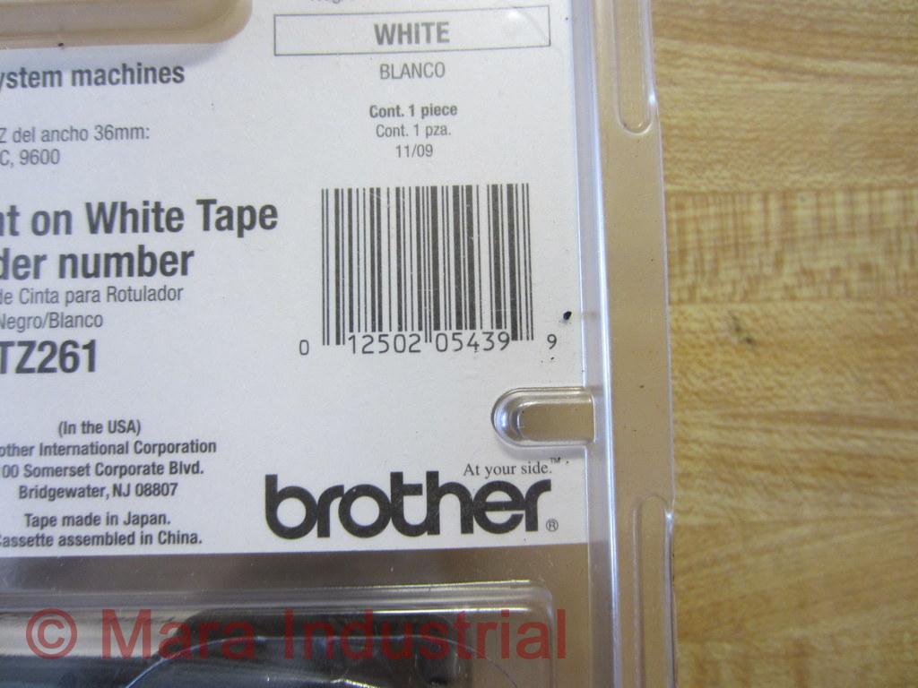 Brother TZ-261 1.5 Inch Black Print On White Tape P-touch TZ261 (Pack of 3)