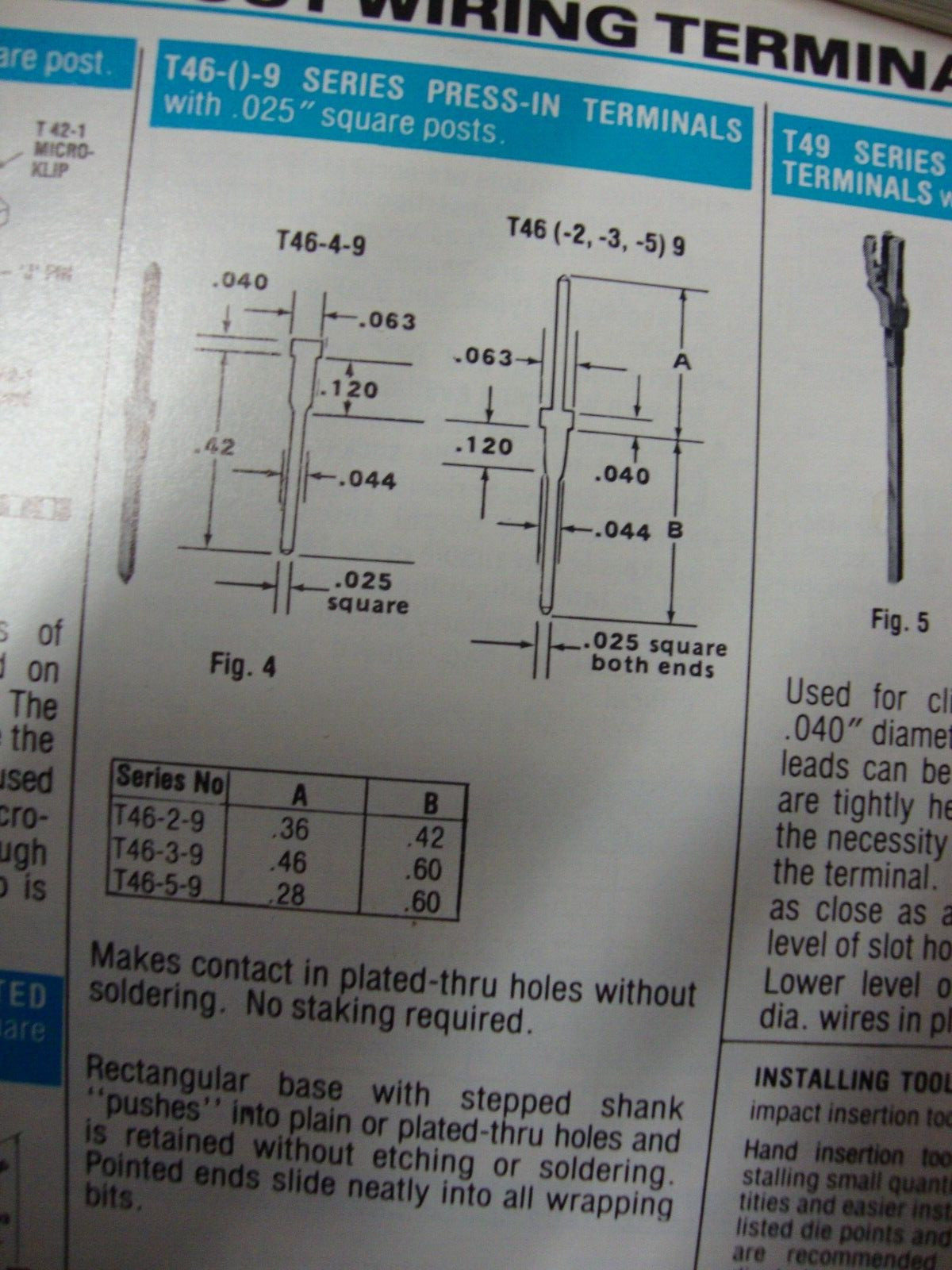 T46-4A-9 Vector Electronics wrap post gold plated phosphor bronze qty. 100