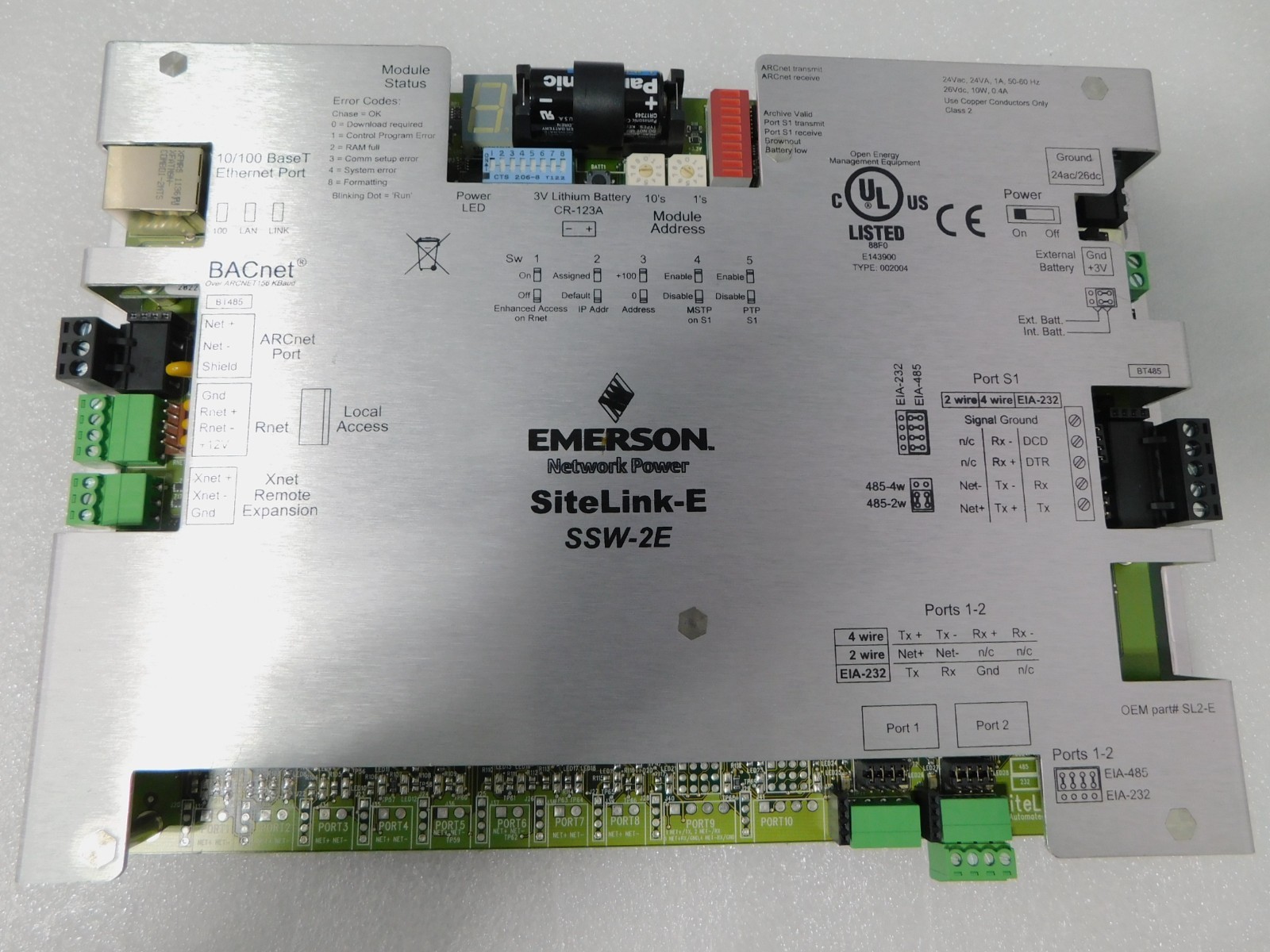 Emerson Liebert SiteLink-E SSW-2E Communication Interface Module