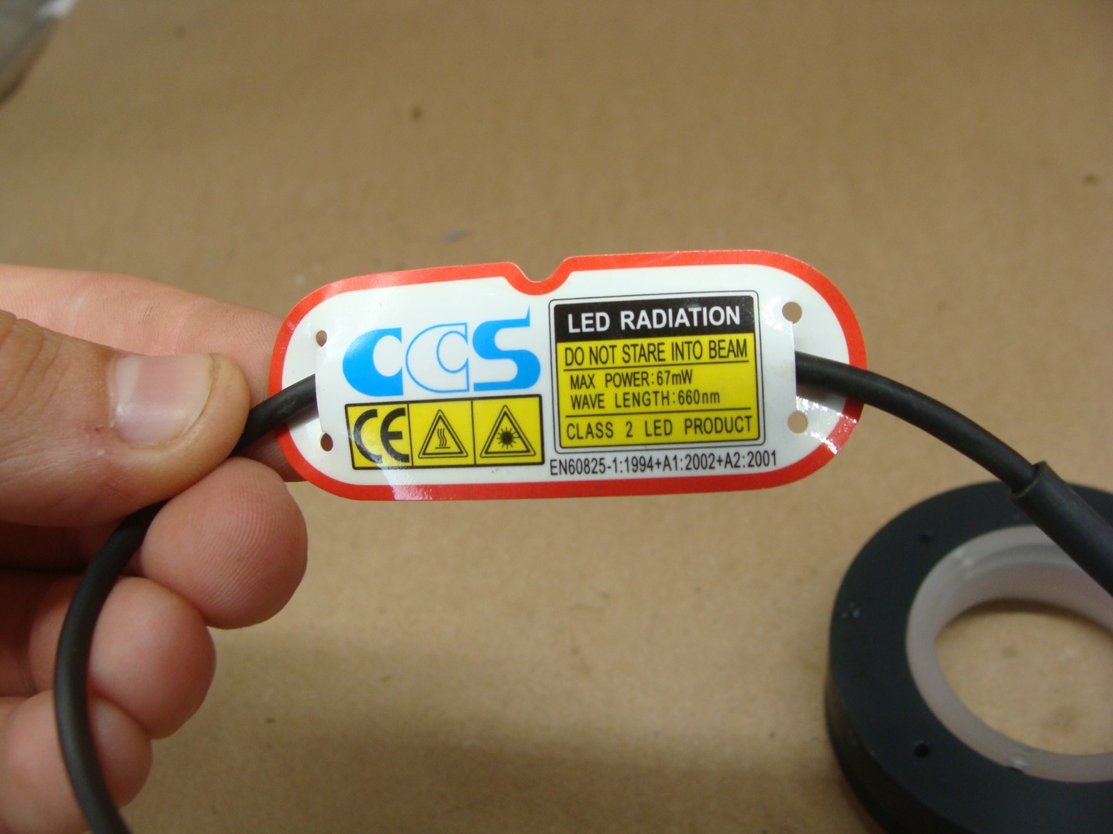CCS INC LED MACHINE VISION LIGHT RING RED LDR2-74RD-LA 12V