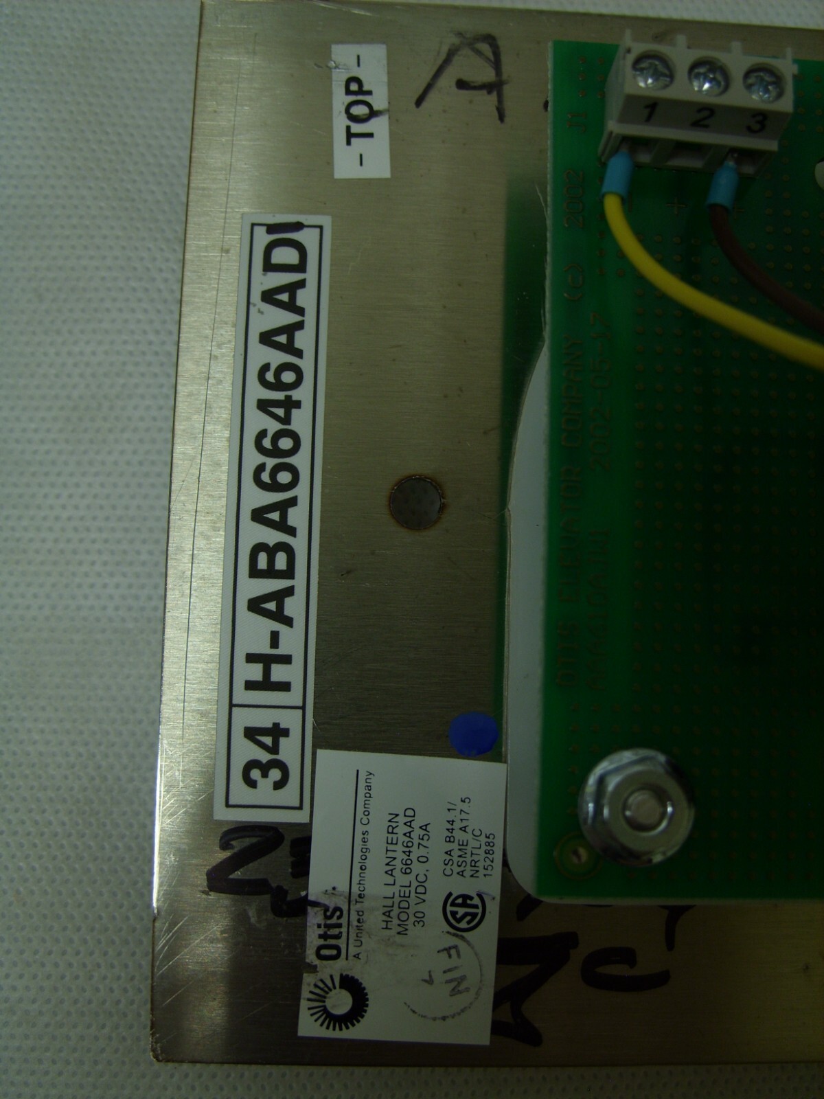 Otis Elevator – OEM Hall Lantern Light 6646AAD / ABA6646AAD1 – 30 VDC / 0.75A