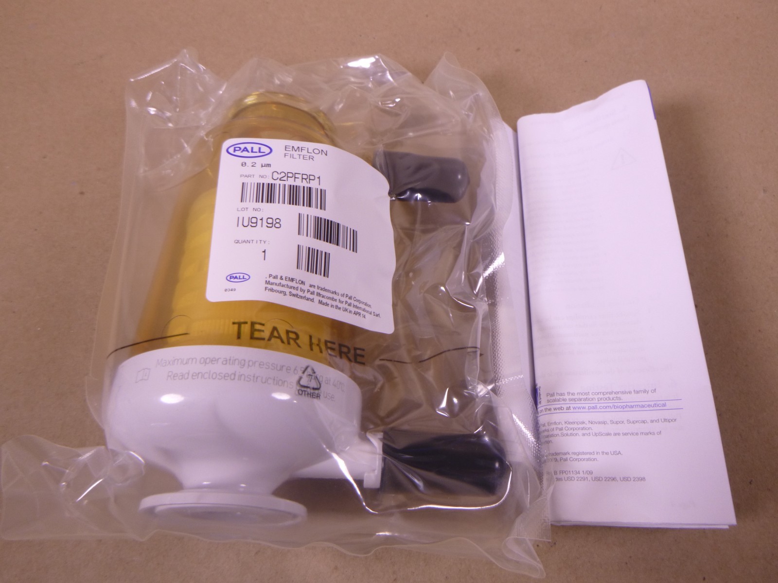 C2PFRP1 Pall Novasip Capsule Emflon PFR Membrane Filter 0.2 um