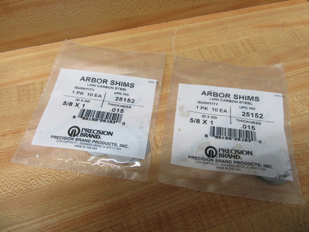 Precision Brand 25152 Arbor Shims (Pack of 20)