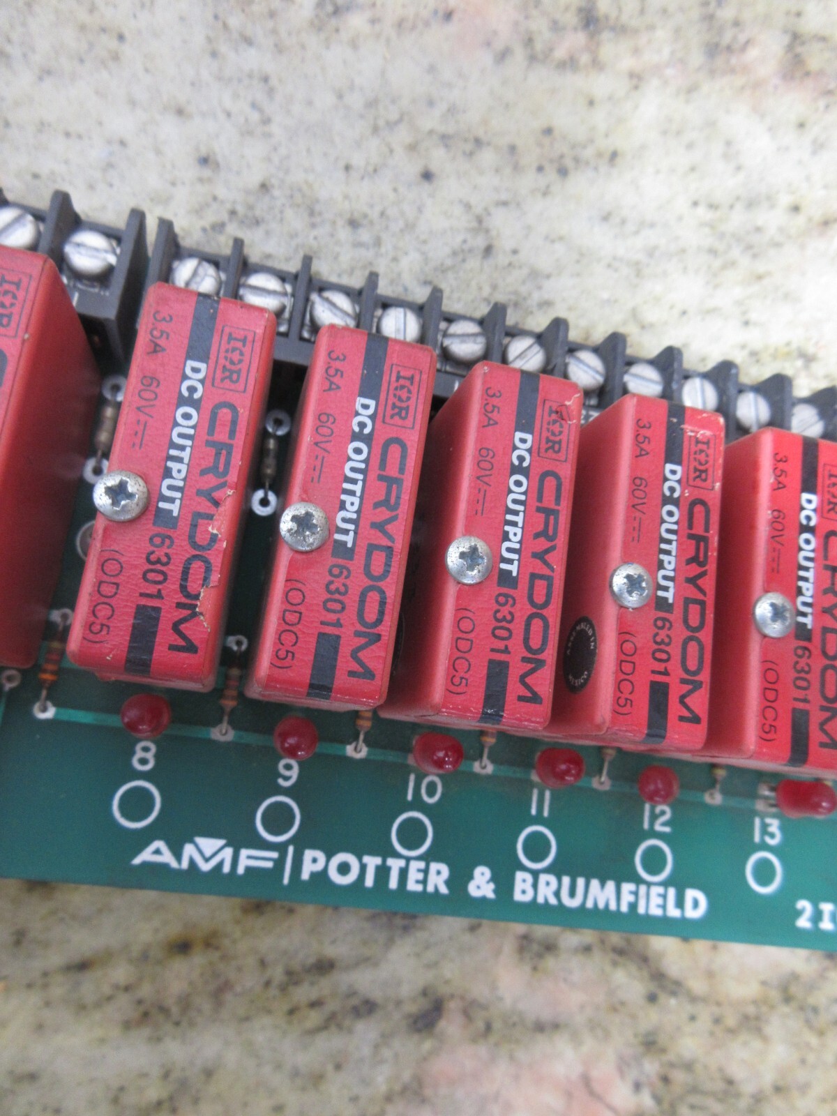 AMF POTTER BRUMFIELD CIRCUIT BOARD 2I0-16 CRYDOM 6301