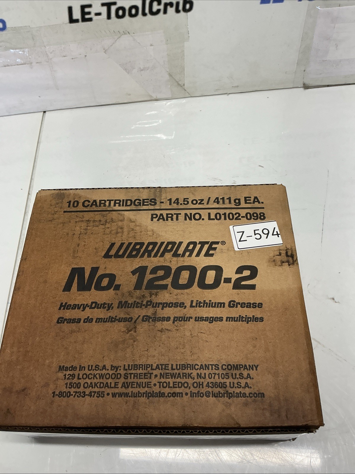 (10) Lubriplate No. 1200-2 Lithium Grease 14.5oz L0102-098 (Expired). Z-594S