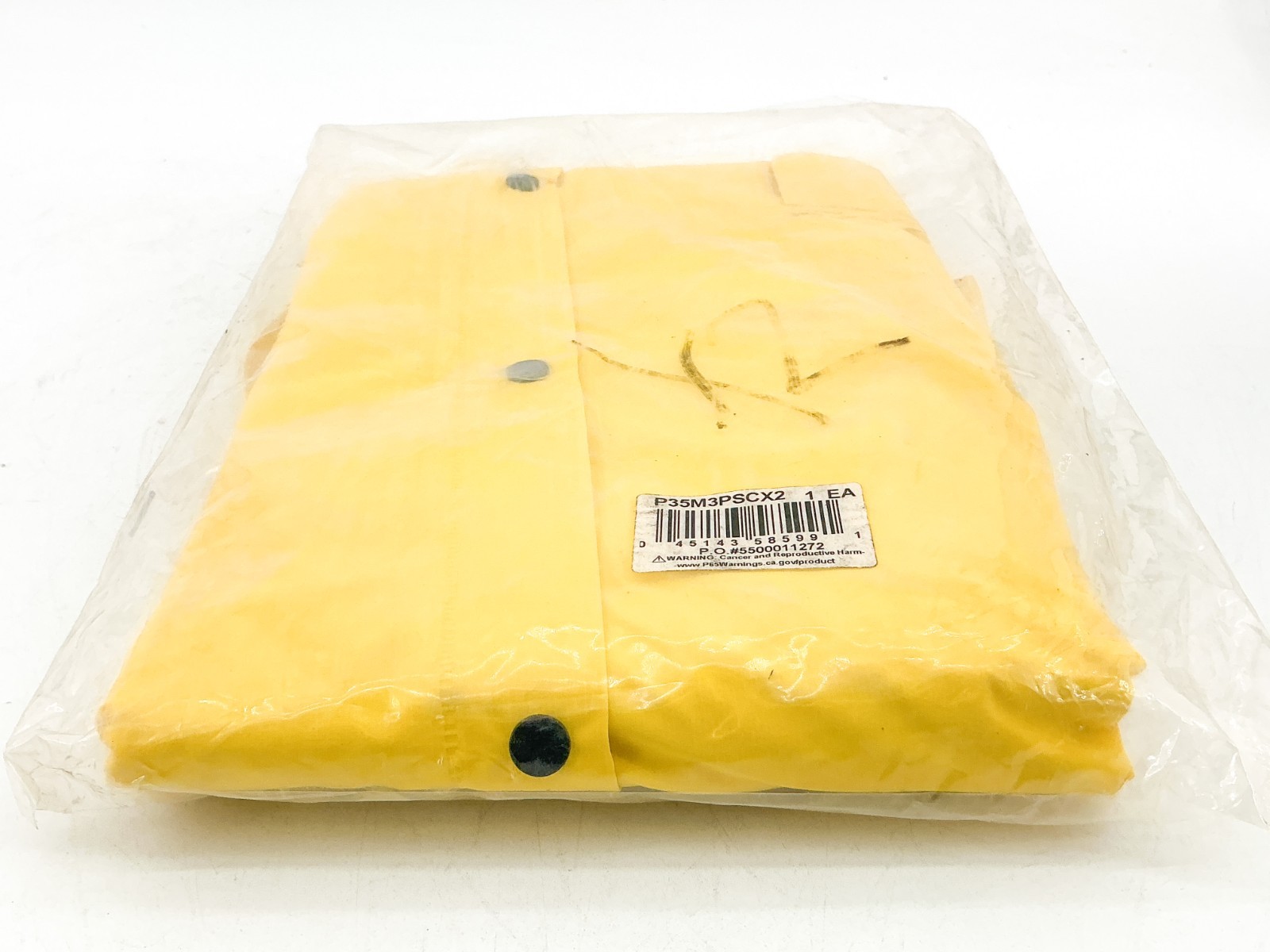 New Lot of 2 MCR Safety 200CX2 Classic Yellow PVC Rain Coat 2XL