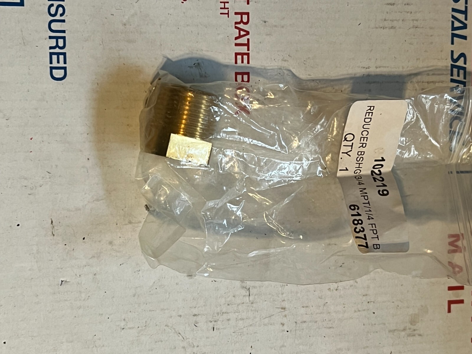 102219 reducer 3/4 mpt 1/4 fpt nos surplus