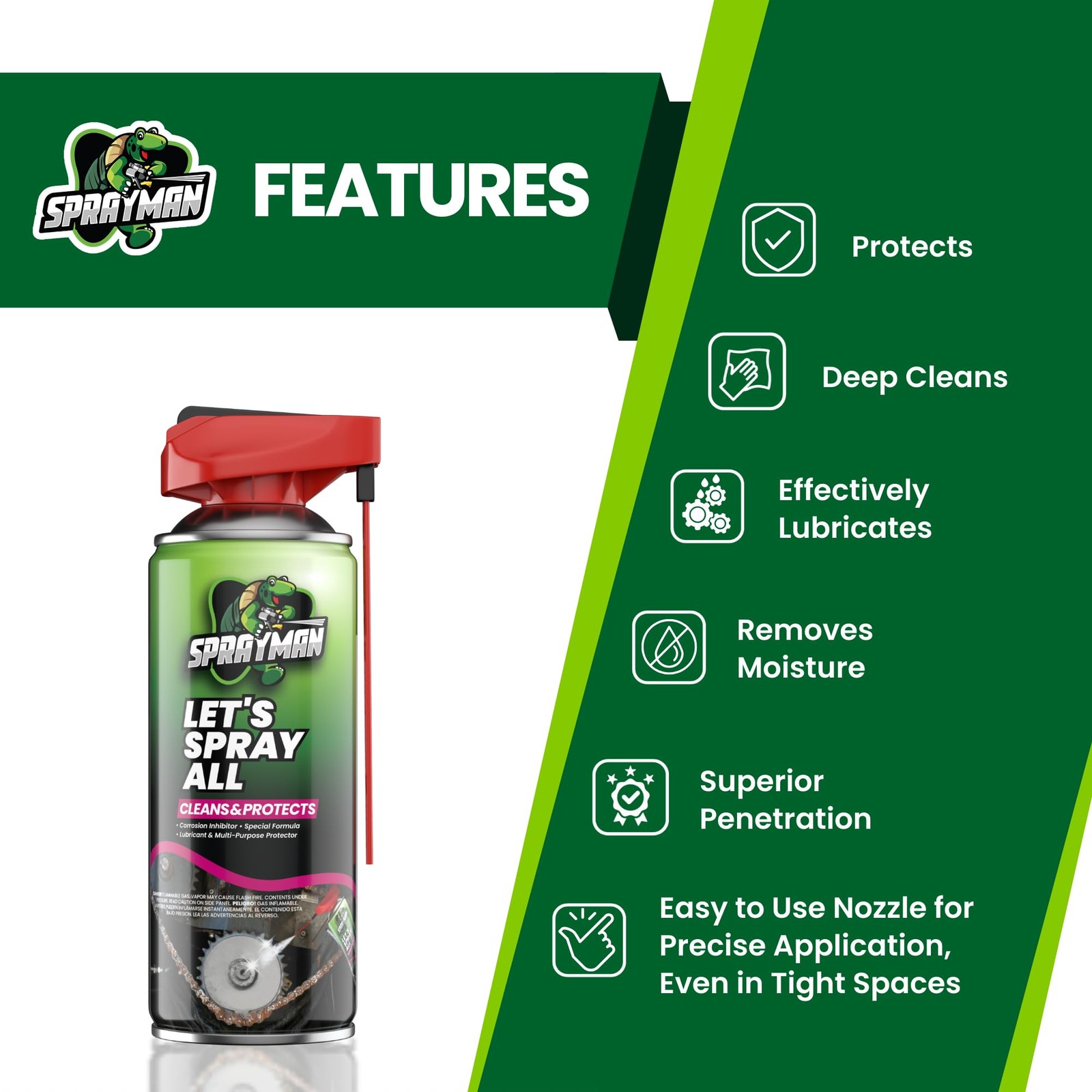 Let’s Spray All Corrosion Inhibitor (2×11 oz.) Long-Lasting Penetrating Oil &…