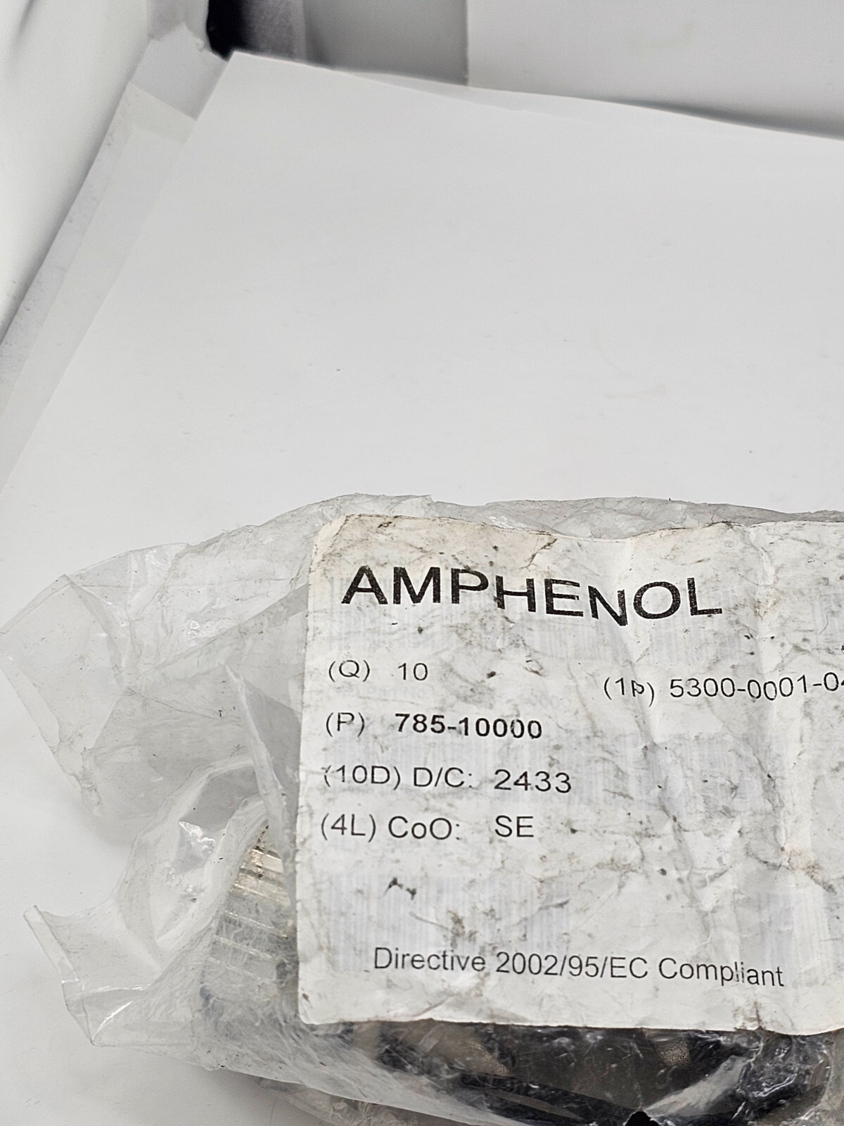 (QTY 10) Amphenol Circular MIL Spec Connector 785-10000 Housing Aluminum