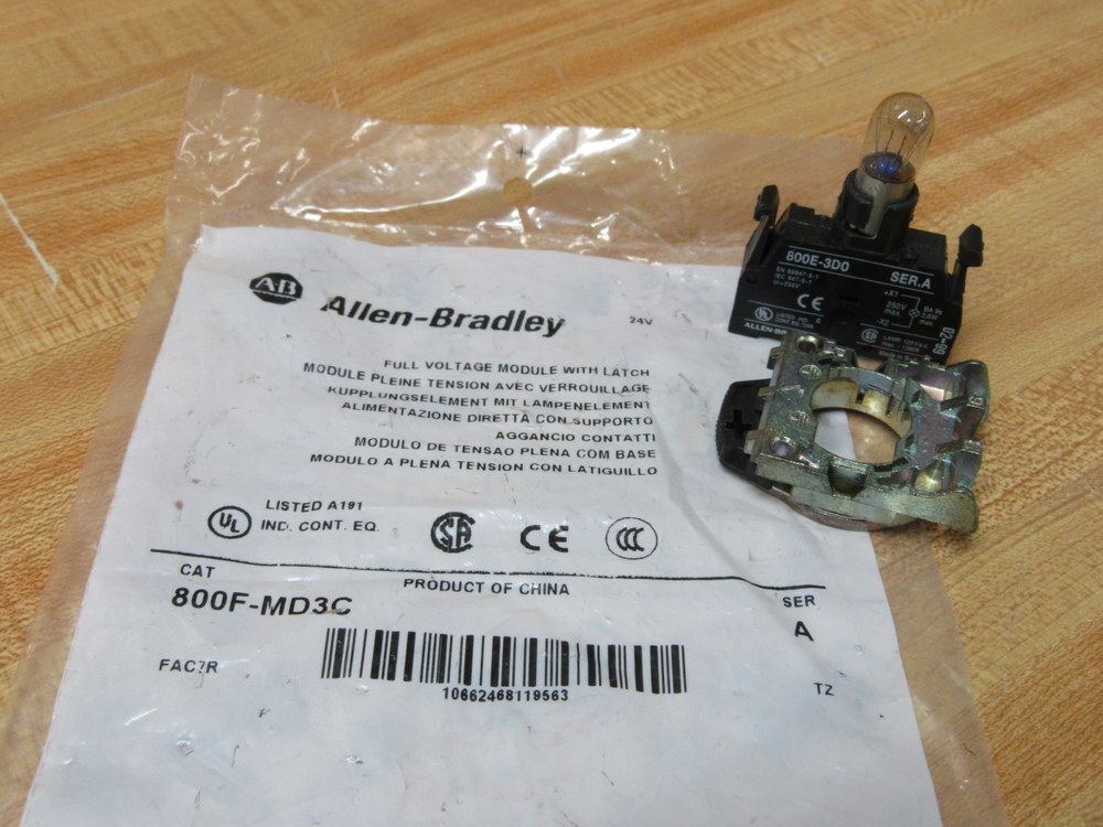 Allen Bradley 800F-MD3C Power Module W/Latch 800FMD3C W/800E-3D0