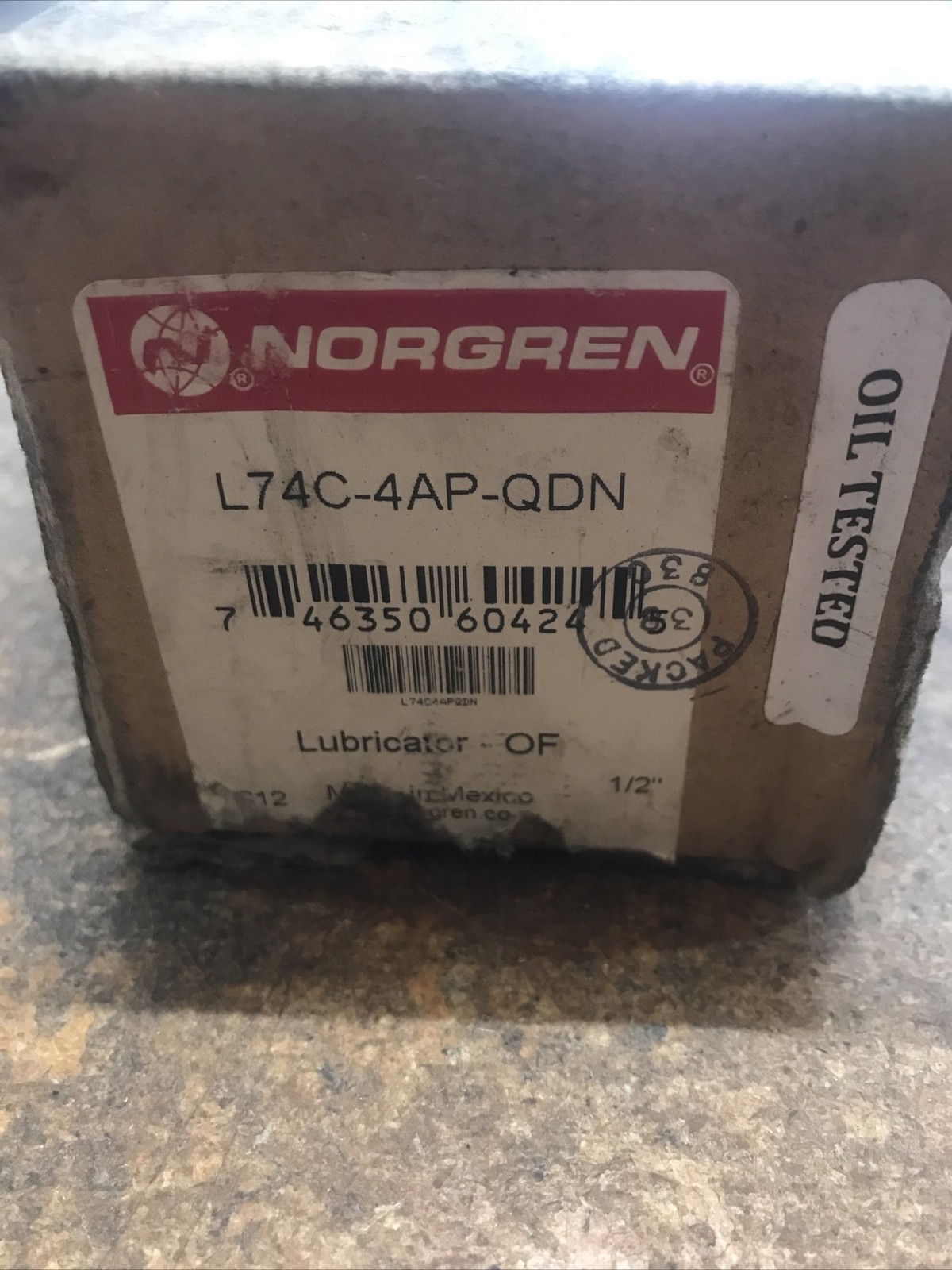 NORGREN,L74C-4AP-QDN,OIL FOG LUBRICATOR 1/2″ NPT 250 PSI NOS