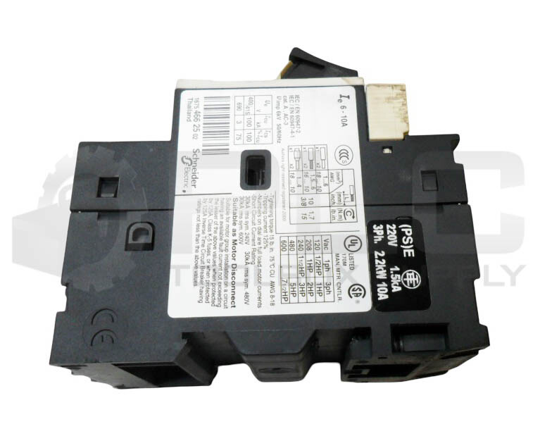 SCHNEIDER ELECTRIC GV2ME14/6-10A CIRCUIT BREAKER 6-10A 220V 3PH
