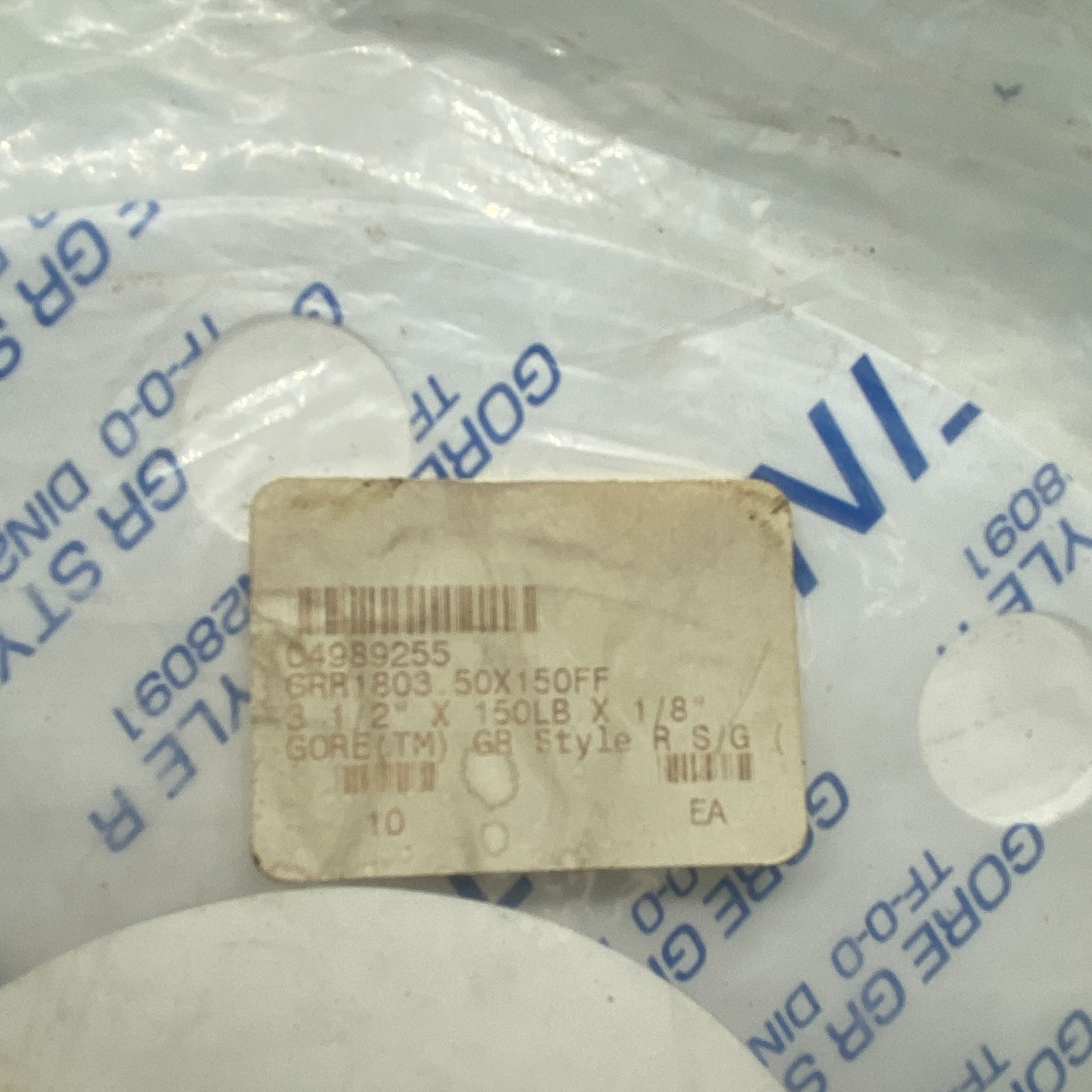 LOT OF 2 GORE GRR1803.50X150FF 3-1/2″ X 150LB X 1/8″ GASKET GR STYLE R DIN28091